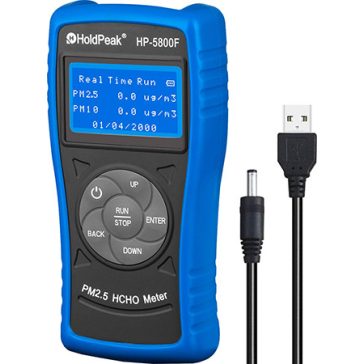   HOLDPEAK 5800F levegőminőség mérő műszer, HCHO és szálló por mérés