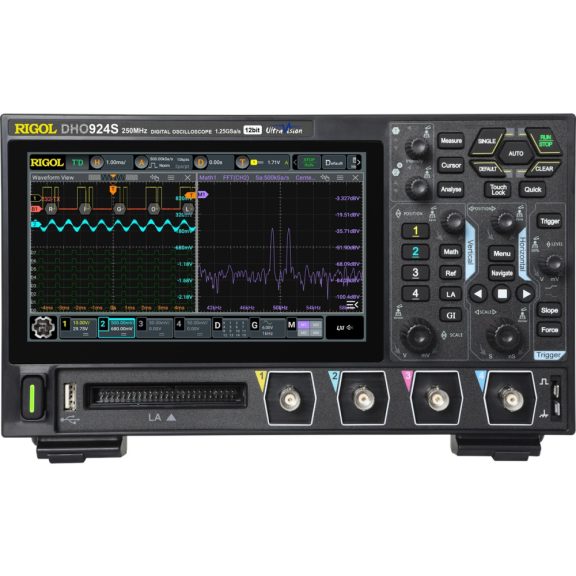 Rigol DHO924S digitális oszcilloszkóp, 12bit, 250 MHz, 4 csatorna Rigol DHO924S digitális oszcilloszkóp, 12bit, 250 MHz, 4 csatorna