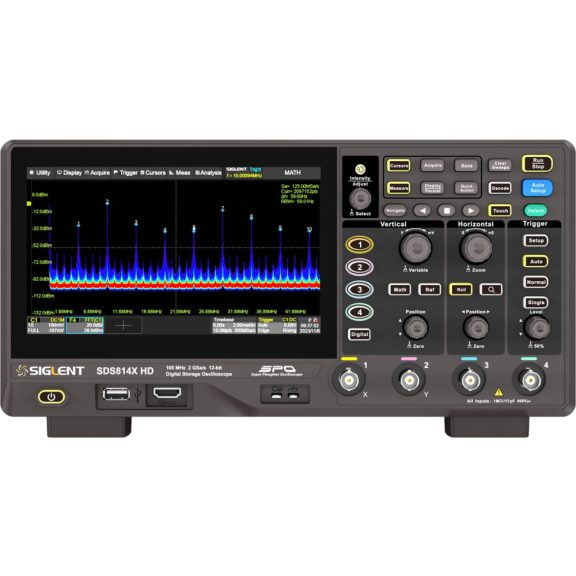 Siglent SDS814X HD digitális oszcilloszkóp, 12bit, 100MHz, 4 csatorna Siglent SDS814X HD digitális oszcilloszkóp, 12bit, 100MHz, 4 csatorna